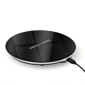 DCAE Qi Wireless Charger For Samsung Galaxy S9 S8 Plus Mirror Charging Pad Dock Cradle Charger USB For iPhone 8 X XS Max XR-FastWirelessCharger